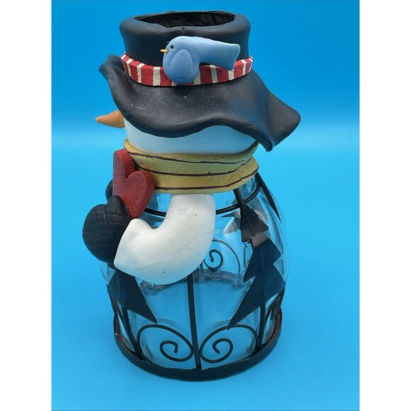 Snowman Tea Light Candle Holder,cover Christmas Decor 7” - Picture 4 of 10